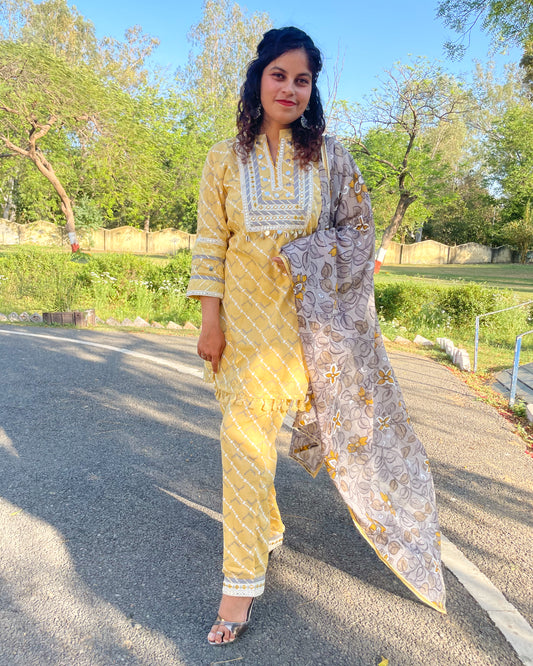 Indowestern Kurta set with Dupatta