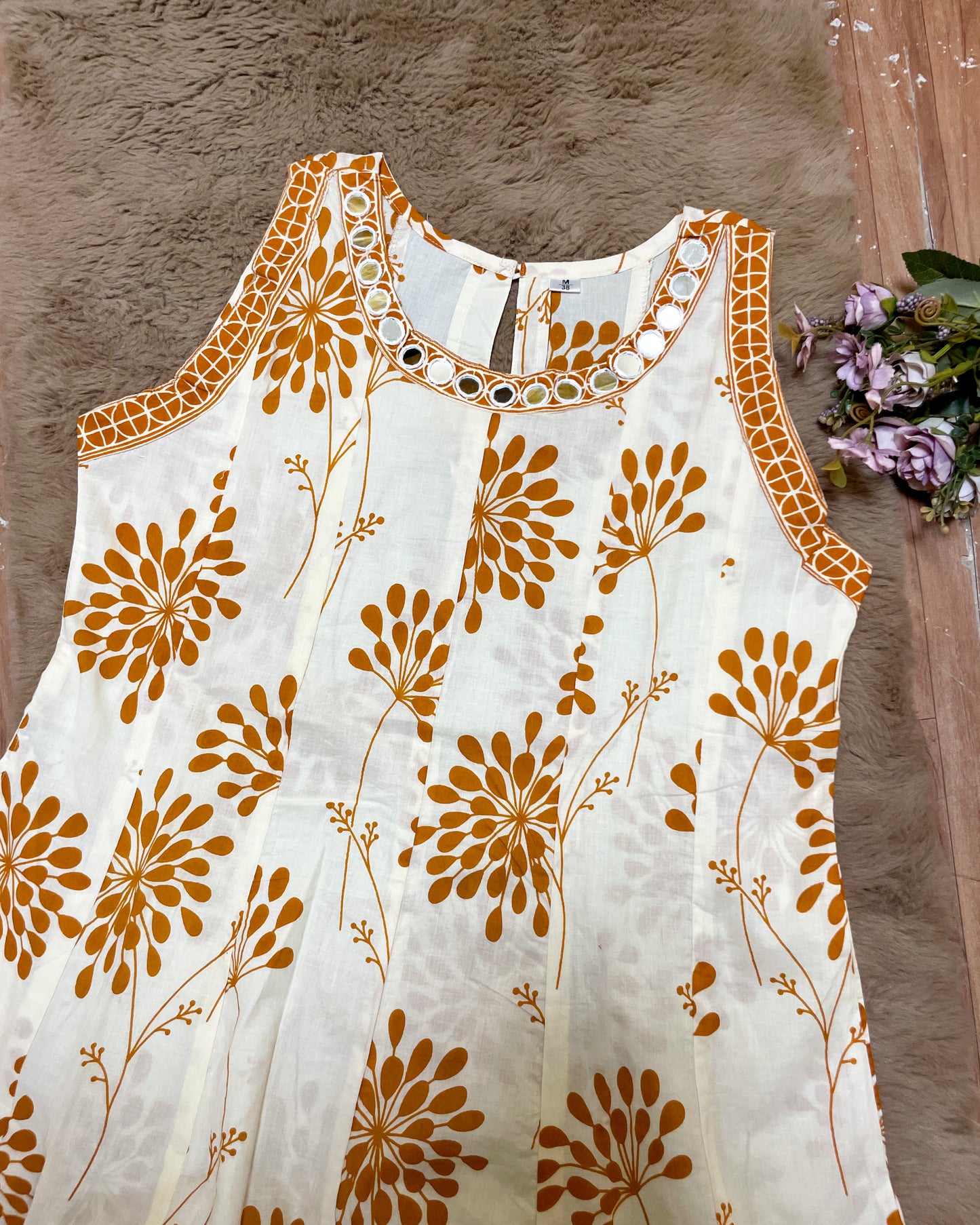 Tara Mirror Work Cotton Suit Set