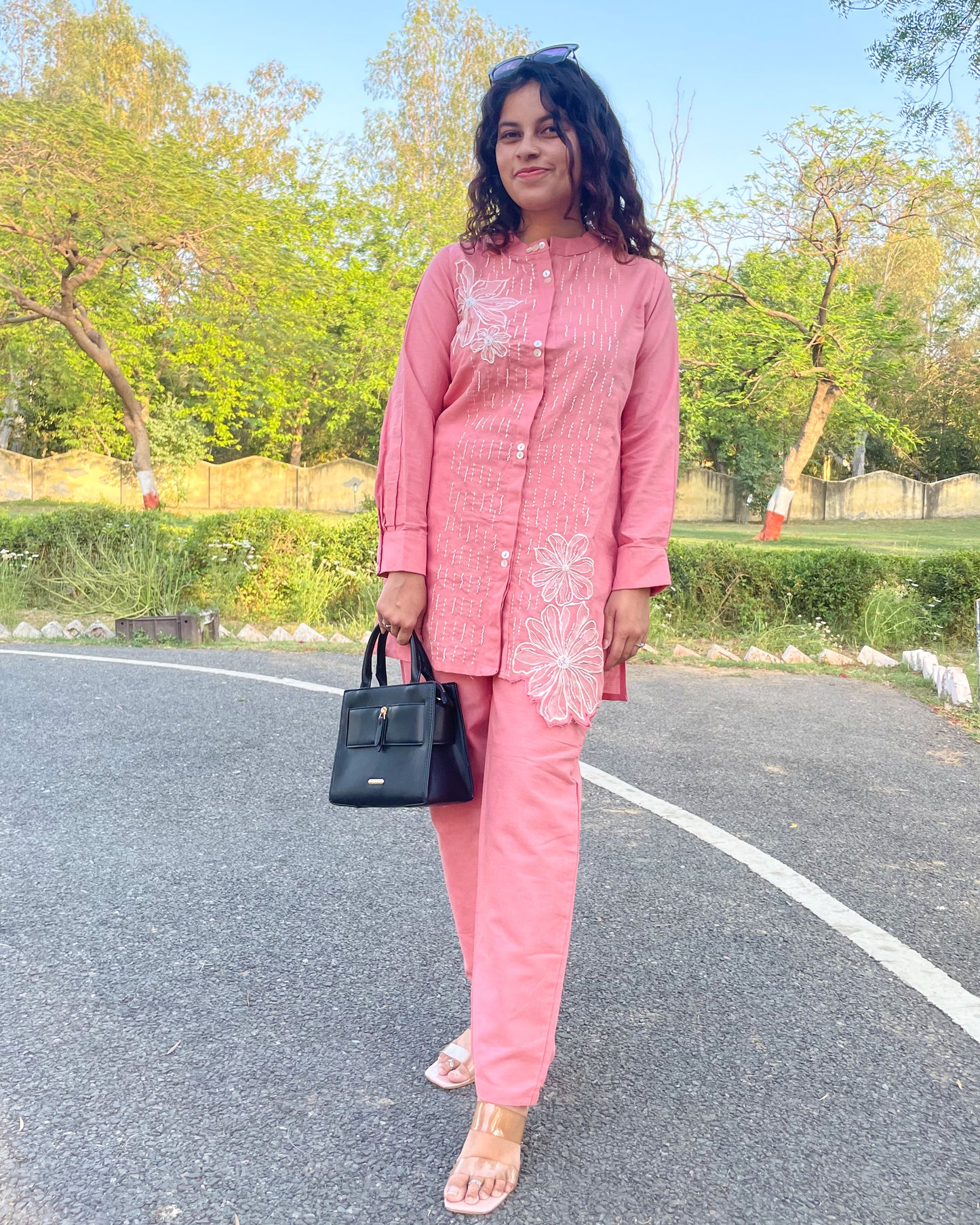 Gulaabi Flower Co-ord Set