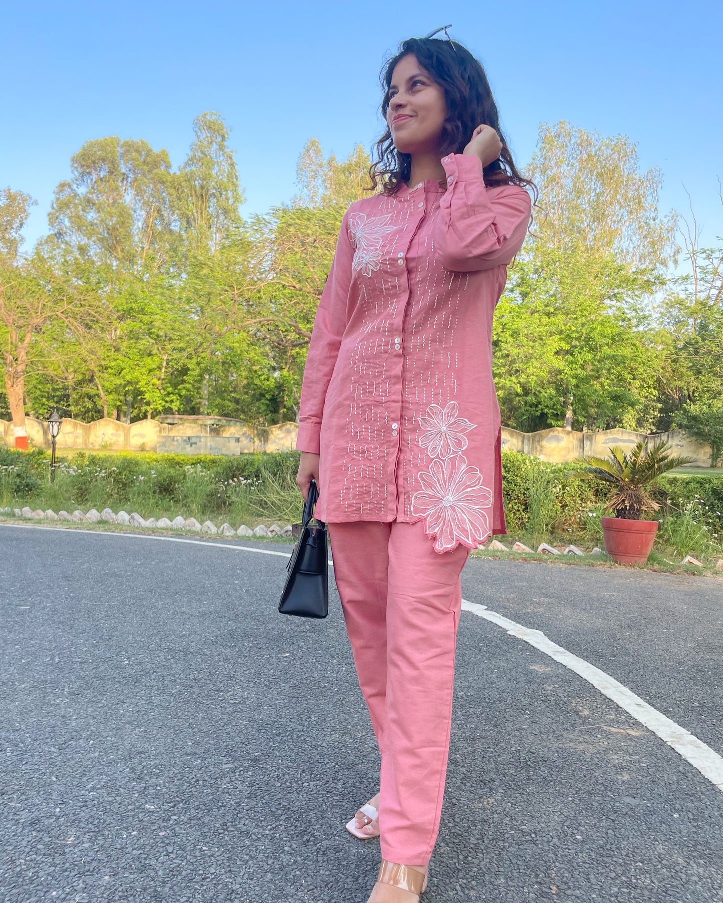 Gulaabi Flower Co-ord Set