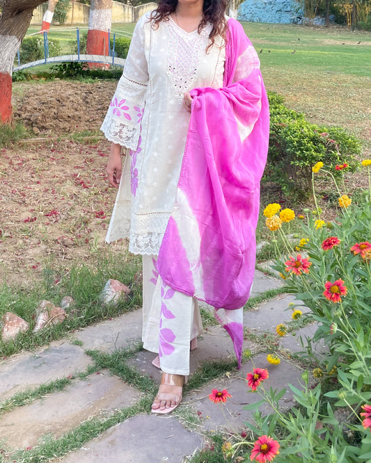 Aafreen Purple Bloom Set