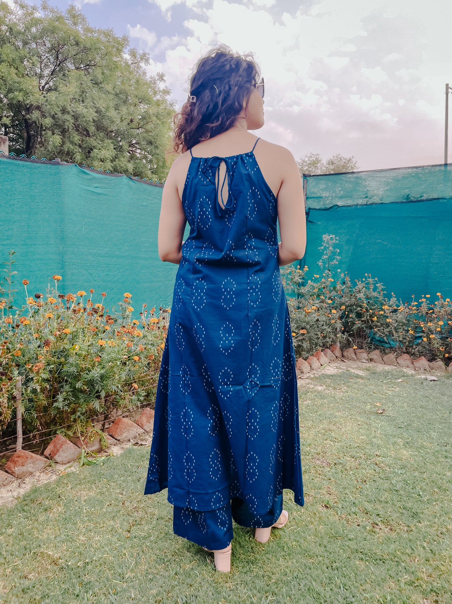 Blue Back Strap Coord Set