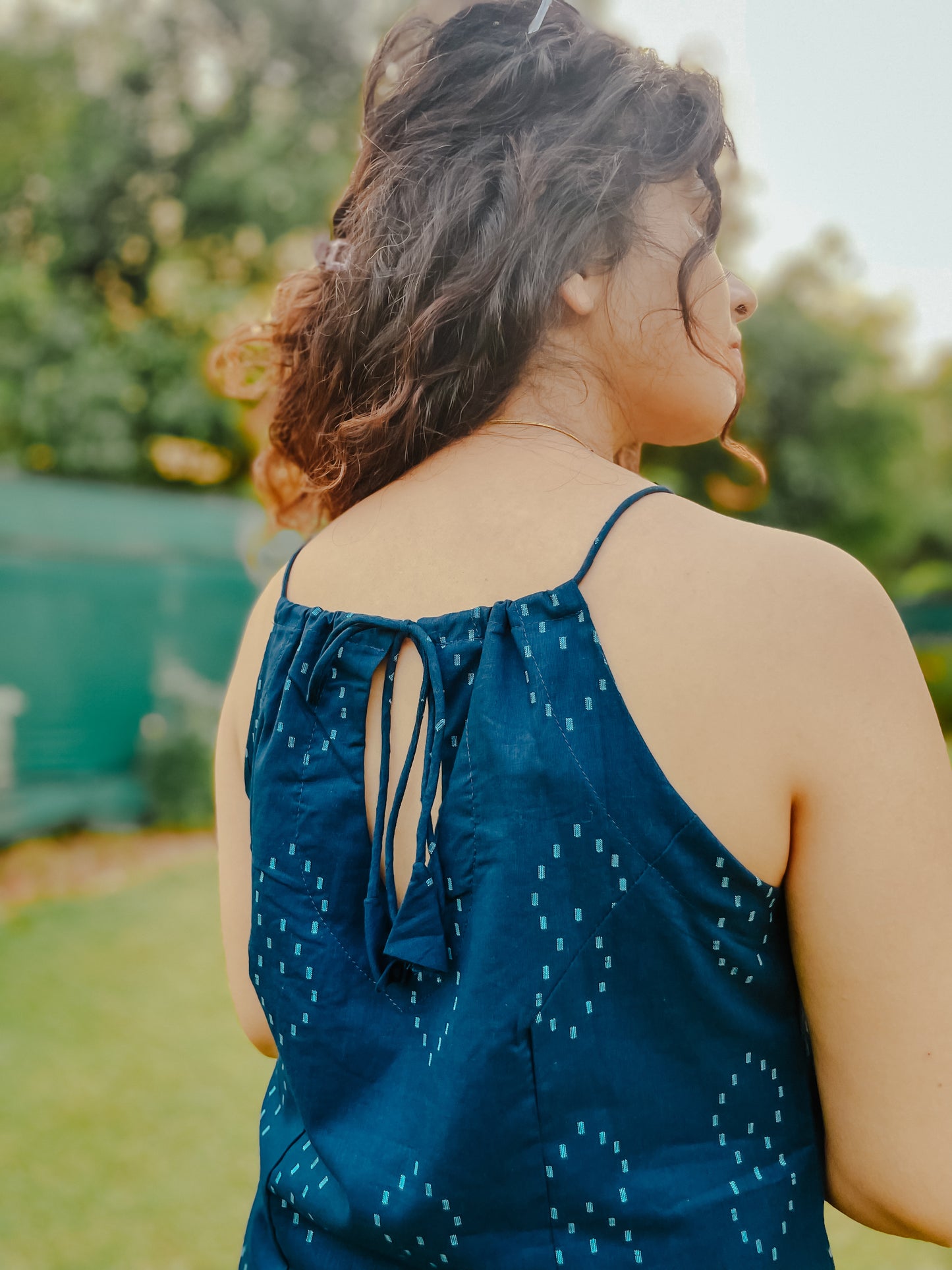 Blue Back Strap Coord Set