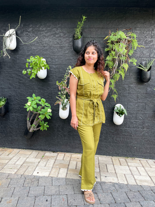 Olive Aura Co-ord Set