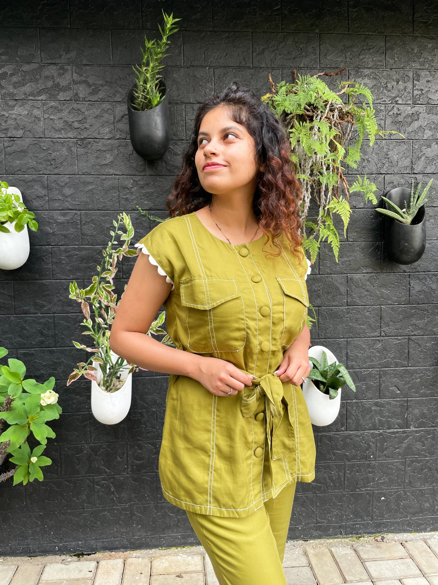 Olive Aura Co-ord Set