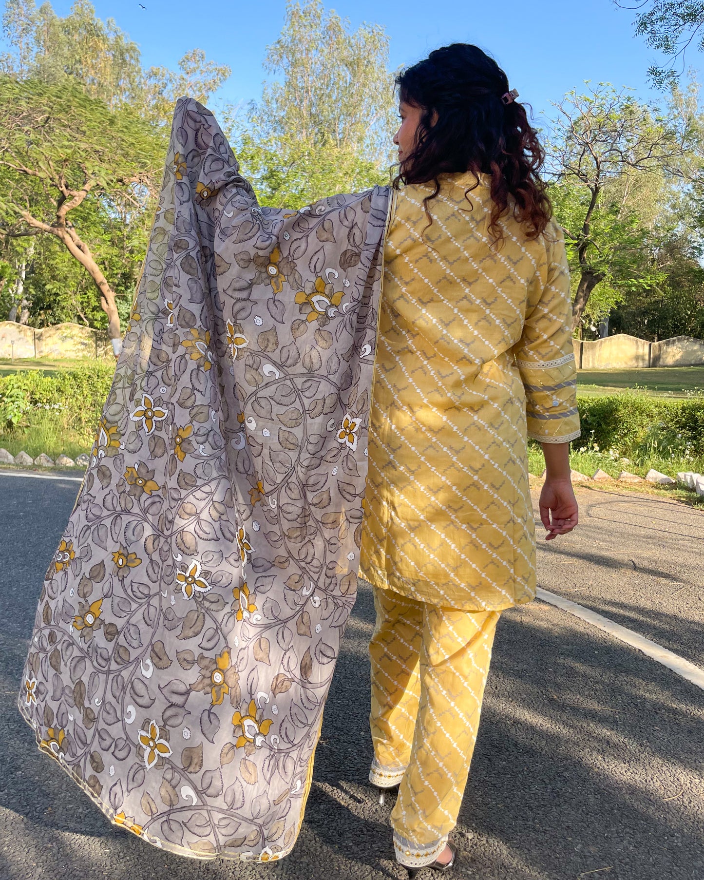 Indowestern Kurta set with Dupatta