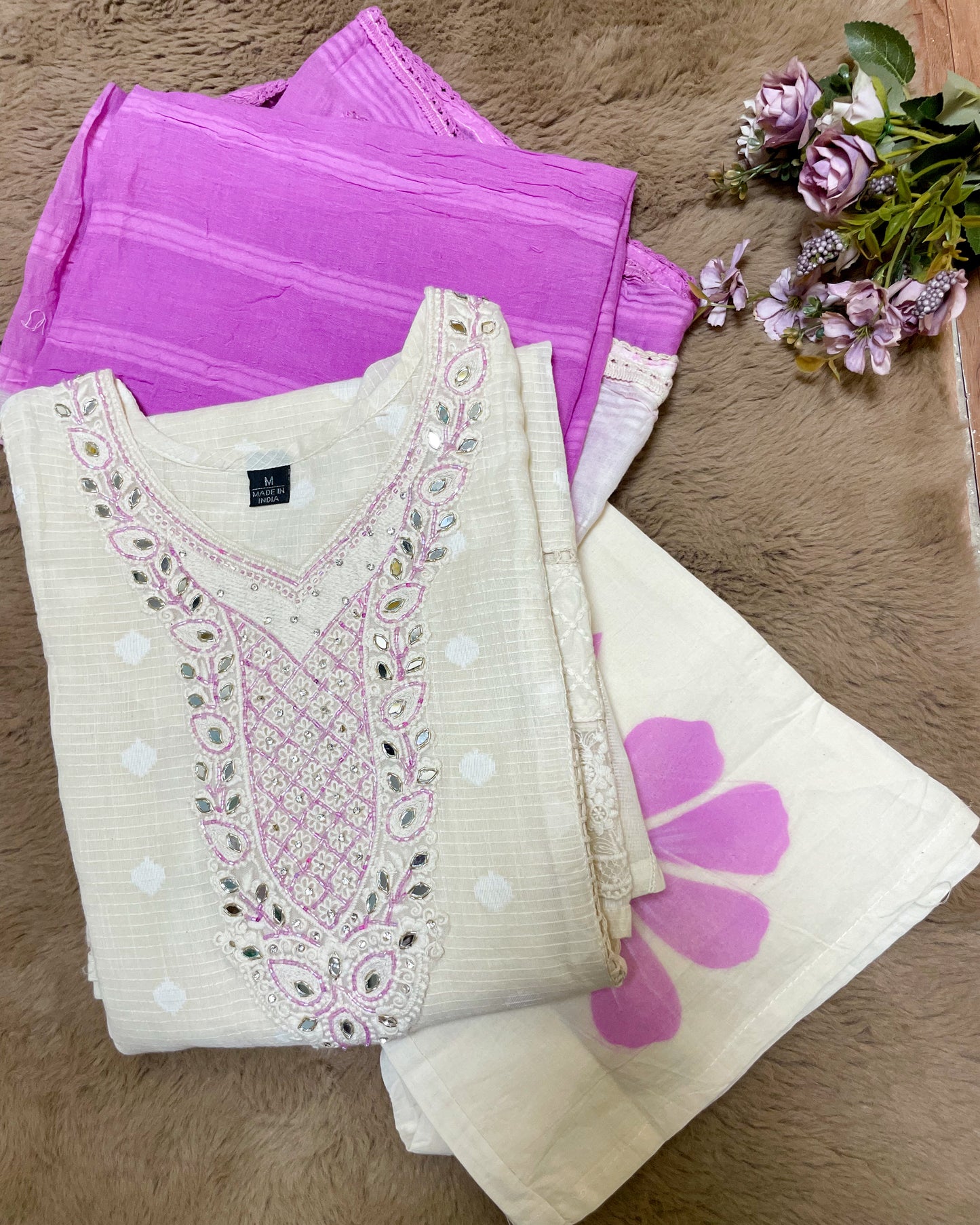 Aafreen Purple Bloom Set