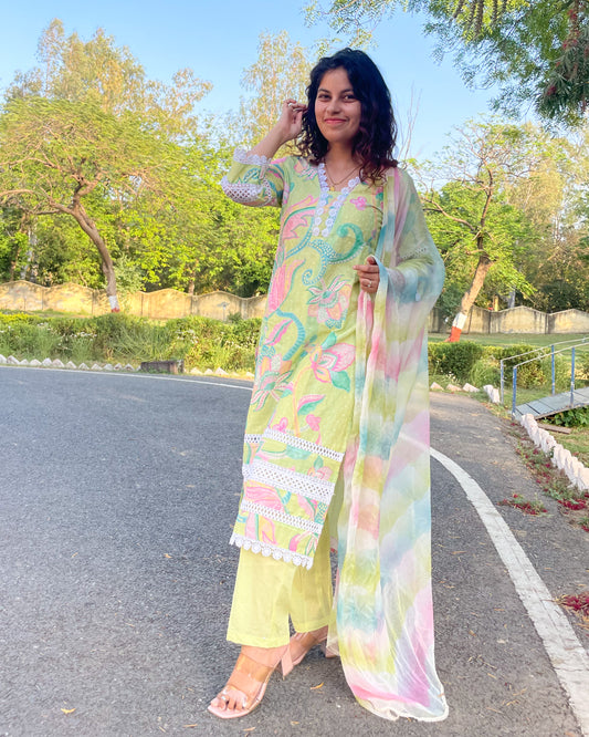 Neerja Schiffli Suit Set