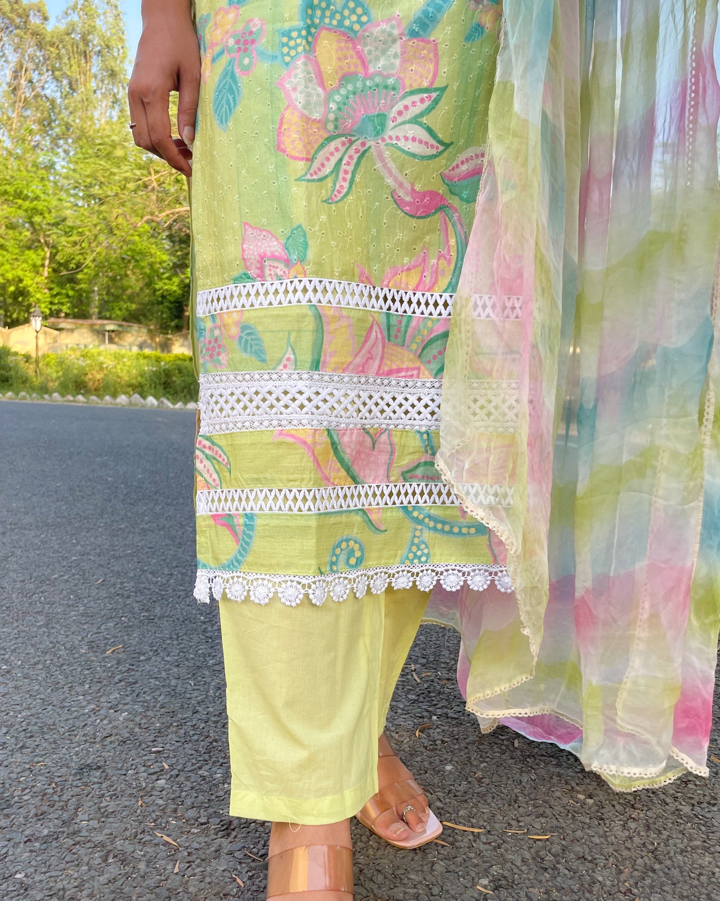 Neerja Schiffli Suit Set