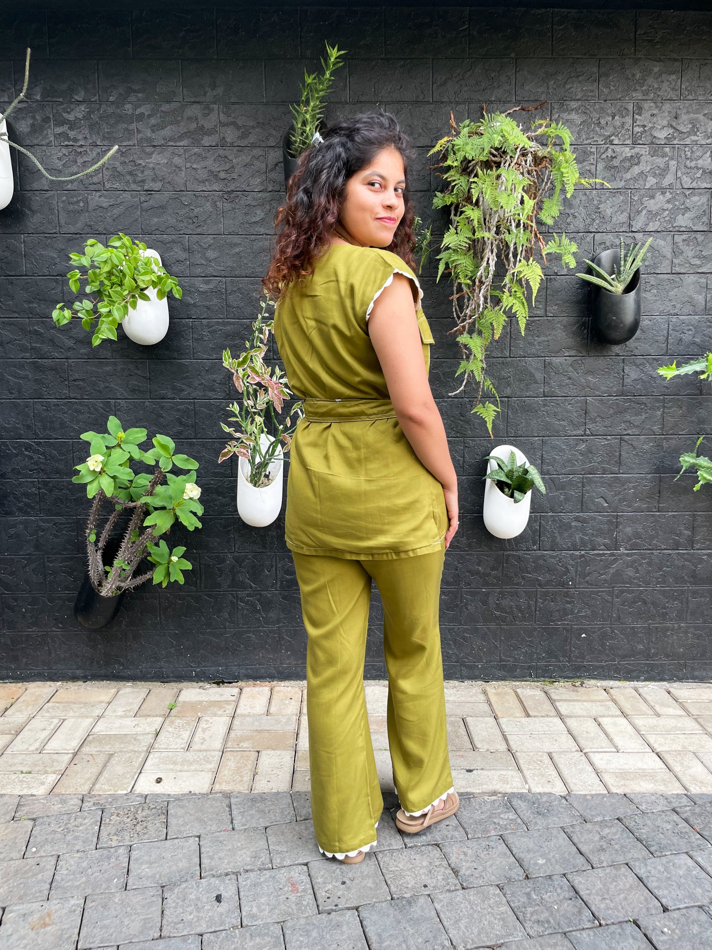 Olive Aura Co-ord Set